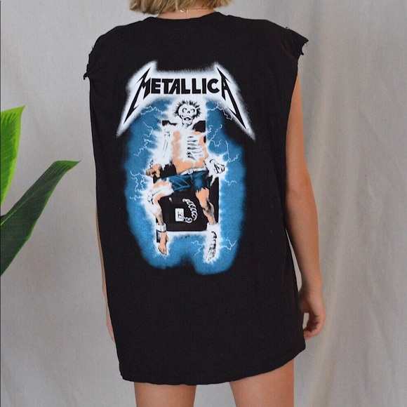 PRICE FIRM Metallica Vintage Cut Off Tee - Picture 2 of 3